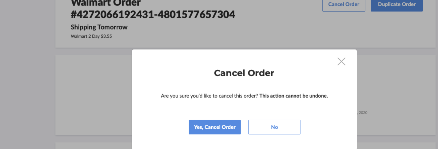 Cancel Items and Orders -  Customer Service