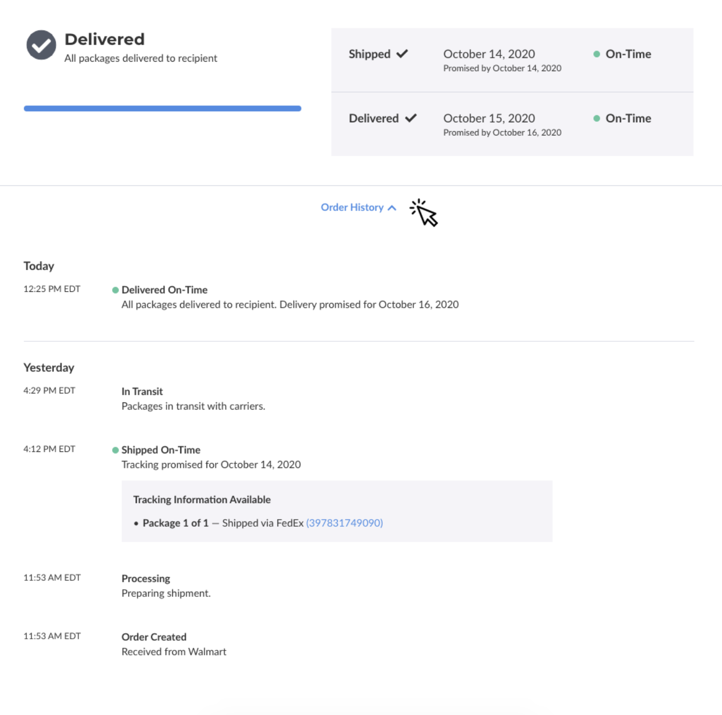 Checking on the status of your online order or history of orders – Leafly  Help