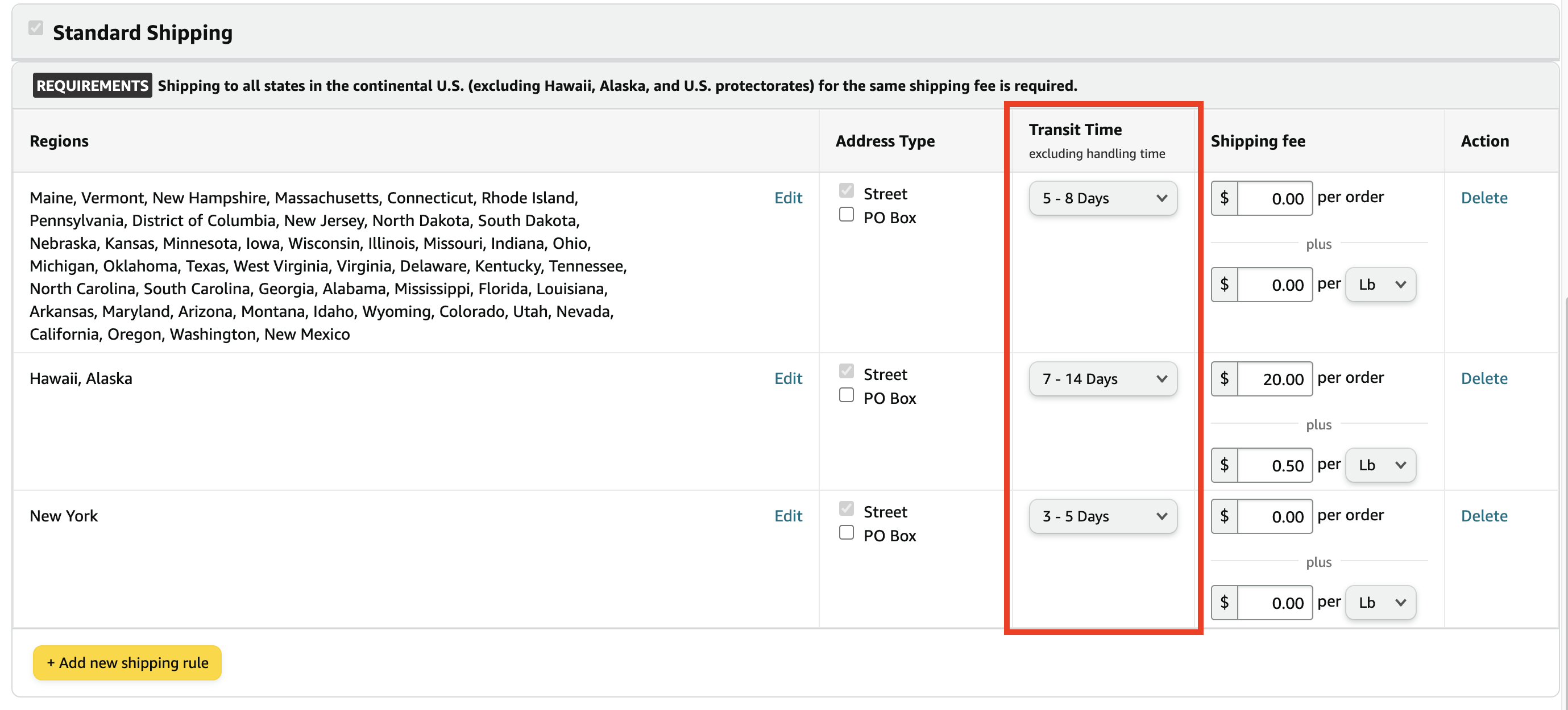 How To Configure Shipping Templates Shipping Settings For Amazon Flexport Help Center